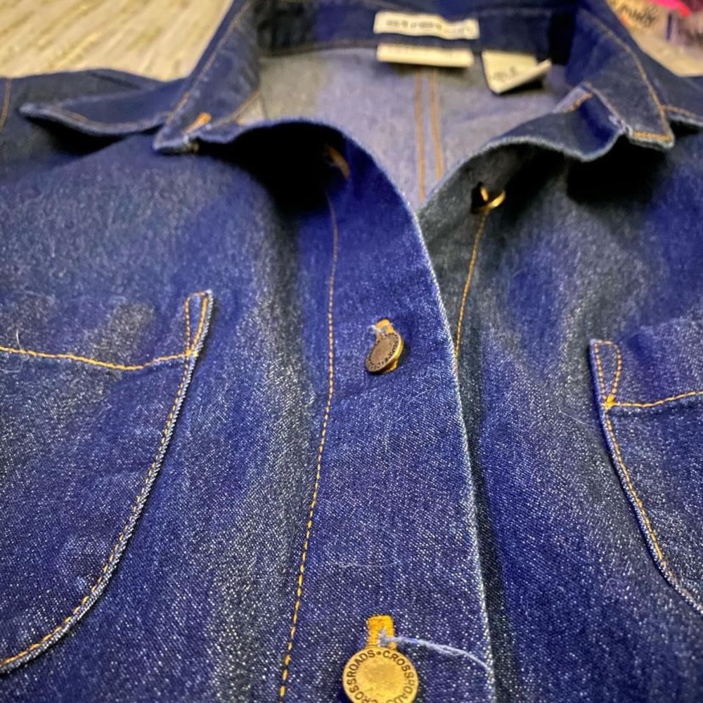 Button-down vintage denim dress